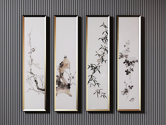 New Chinese Decorative Painting 3d model