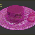 Delicious Tiramisu Cake With Cocoa Powder And Fresh Strawberry Slices On Decorative Plate
