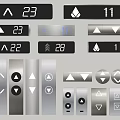 Elevator Button Elevator Screen Elevator Button Floor Display 3d model
