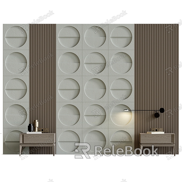 Modern bedside background wall model