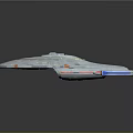 Futuristic Sci-Fi Spaceship 3D Model With Sleek Design And Detailed Exterior