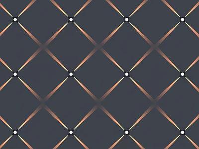 Decorative Lights with Golden Lines Intersecting Diamond Grid on Dark Background and White Dots 3d model