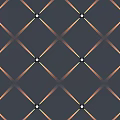 Decorative Lights with Golden Lines Intersecting Diamond Grid on Dark Background and White Dots