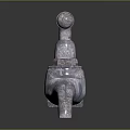 Vintage Textured Metal Faucet With Classic Handle Design For Home Decoration