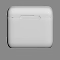 White Wireless Earbuds Charging Case With Sleek Modern Portable Smooth Surface Design 3d model