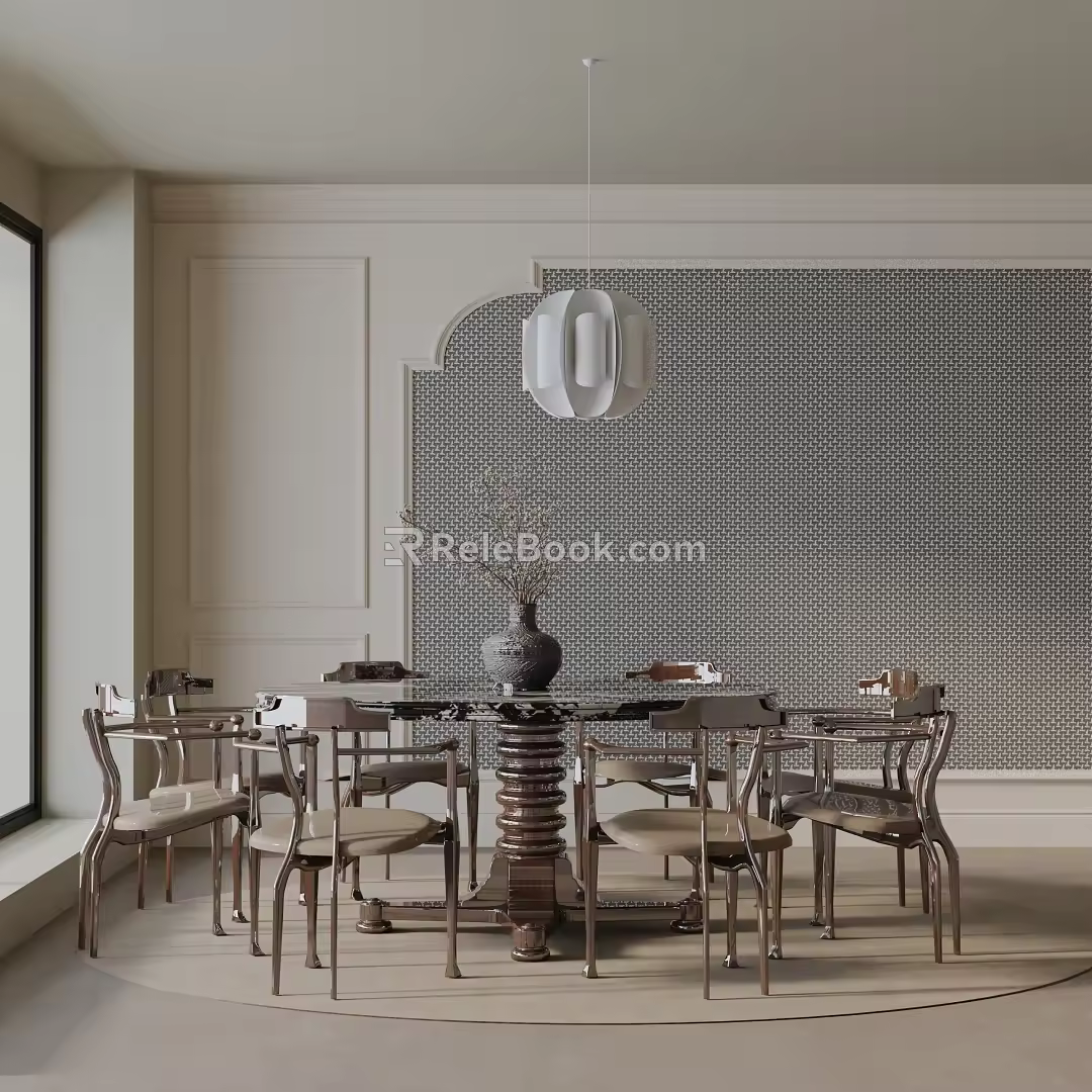 Modern table combination 3d model