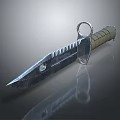Tactical Knife Weapon With Sharp Metal Blade And Wooden Handle Design