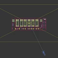 Data Center Server Racks Infrastructure With Blue Red Lights And Organized Layout