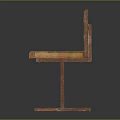 Vintage Wooden Chair Design With Carved Backrest And Solid Seat Frame