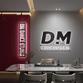 Spacious Modern Dance Studio Interior With Stylish Lighting And Decorative Walls 3d model
