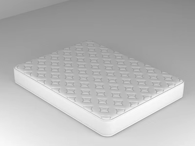 White Mattress With Diamond Pattern Design For Modern Bedroom Decor 3d model