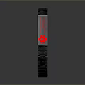 Stylish Daily Use Bracelet With Black Chain Silver Band And Red Logo