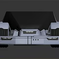 3D Rendered Futuristic Silver Car with Sleek Aerodynamic Design and Large Wheels
