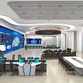 Control Hall Design of Command Center in Monitoring Room 3d model