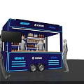 Neon Lit Branded Bar Counter Featuring ARCOURT CHIVAS Ballantine and Standing People
