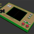 Classic Game Boy Handheld Electronic Device Displaying The Legend of Zelda With Green Gold Design