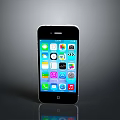 Modern Smartphone Electronic Gadget With Touch Screen And App Icons