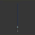 Futuristic Blue Glowing Sword With Metallic Hilt And Sleek Blade Design