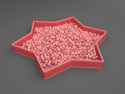 Ocean ball shape pool red 3d model