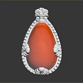 Elegant Red Silver Fashion Ring With Vibrant Center And Intricate Beaded Base