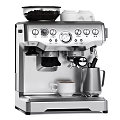 Stainless Steel Coffee Machine With Control Panel And Coffee Cup Kitchen Appliance 3d model