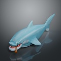 shark great white shark whale shark hammerhead shark tiger head shark man-eating shark blue shark coral red coral white coral 3d model