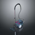 Modern Home Vacuum Cleaner With Sleek Design Efficient Cleaning And Red Accents