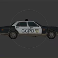 Vintage GCPD Police Car Model With Classic Design And Reflective Surface
