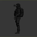 Tactical Black Military Combat Gear With Full Body Uniform Helmet And Goggles