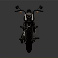 Retro White and Black Motorcycle With Black Seat Chrome Trim and Sleek Design
