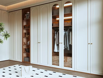 French Middle Wardrobe 3d model