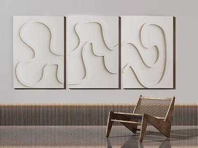 modern decorative painting 3d model
