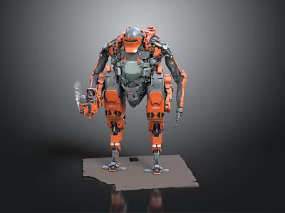 Sci-fi mecha soldier, mecha, robot, future warrior, war machine, robotic soldier, game character, robot assistant, small robot 3d model