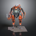 Sci-fi mecha soldier, mecha, robot, future warrior, war machine, robotic soldier, game character, robot assistant, small robot