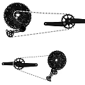 Bicycle Hardware Tools With Gears Chains Cranks And Drive System Components