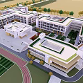 Modern Gate Primary and Secondary Schools 3d model