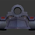 Detailed Purple 3D Game Cannon With Red Wheels And Sturdy Base