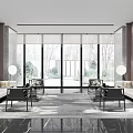 Modern reception area Sales office Reception area 3d model
