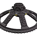 Large Circular Engine With Complex Mechanical Structure And Multi Arm Support Design 3d model