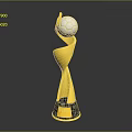 Golden Contemporary Floor Lamp With Spherical Top And Sturdy Base