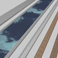 Various Material Strips With Wooden Metal And Marble Textures For Interior Design