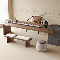 Tea Table and Chair Combination Tea Table Tea Set 3d model