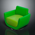 Stylish Modern Green Armchair With Armrests Comfortable Seat And Smooth Upholstery