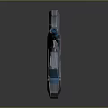 Futuristic Silver Blue Sci Fi Weapon With Sleek Metallic Design And Streamlined Structure 3d model