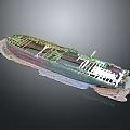 Abandoned Shipwreck Hull Structure With Green Rust And Weathered Metal