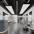 Sleek Modern Minimalist Hair Salon Interior Design With Comfortable Stations And Elegant Reception Area