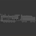 Vintage Silver Steam Train Model With Detailed Metallic Body And Shiny Surface On Dark Background