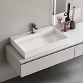Modern Minimalist Bathroom Interior With White Vanity Mirror Bathtub And Glass Shower On Gray Floor