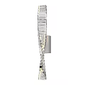 Modern Crystal Wall Sconce with Spiral Design and Transparent Lighting Fixture Mounted on Wall