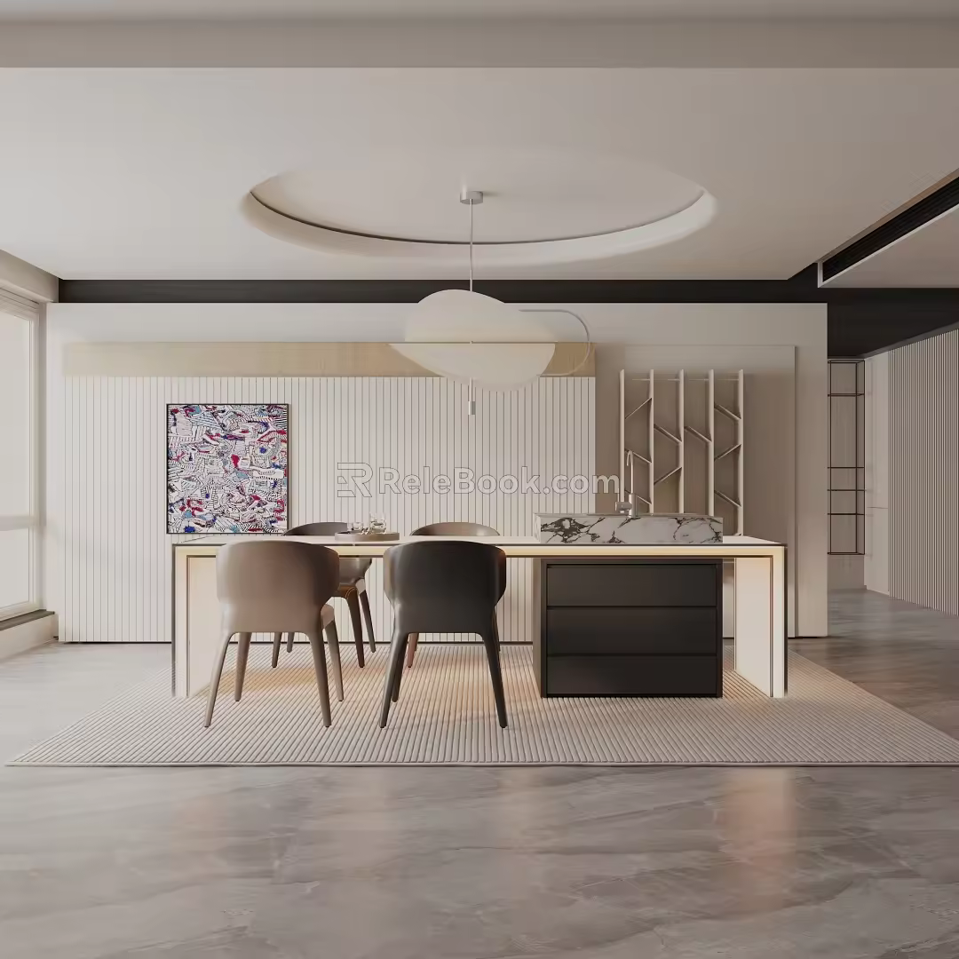 Modern table combination 3d model